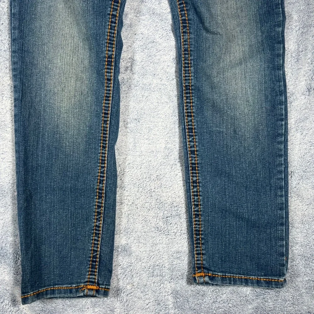 True Religion Joey Big T Flare Jeans‎ Medium Wash Blue Denim Size 34